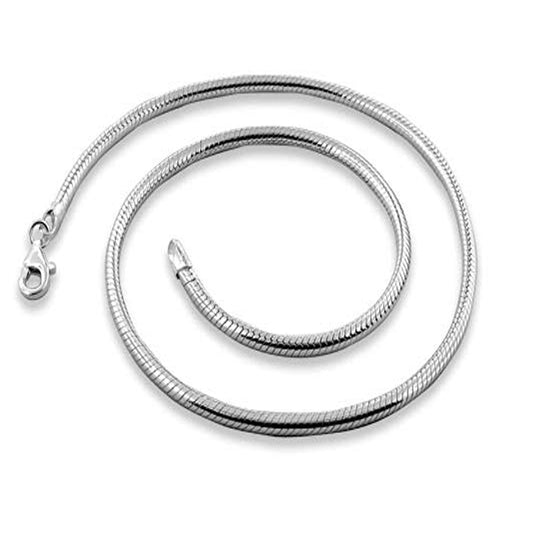 3.3mm thick sterling silver snake chain