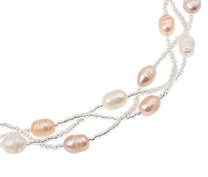 Women's Pearl Jewelry Set | Freshwater Pearl Necklace, Bracelet, and Earrings - Elegant Design