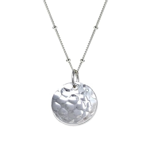 Hammered Round Disc Pendant