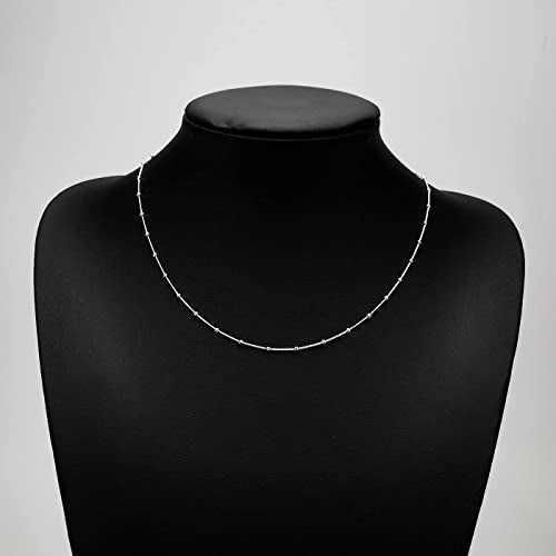 Sterling Silver Ball Beaded Curb Chain