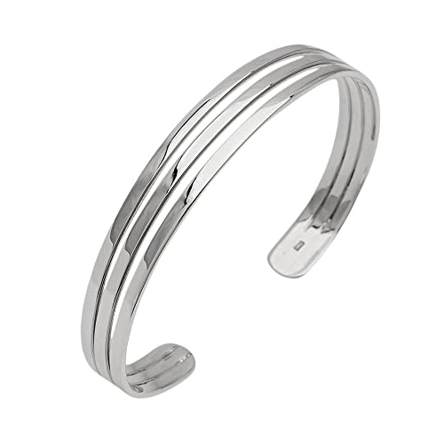 Triple Bar Sterling Silver Bangle