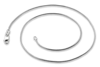 925 sterling Silver 1.3mm snake chain necklace