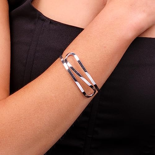 Chic Statement Silver Bangle | Women's 925 Sterling Silver Bracelet