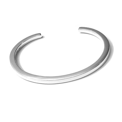 Bar Bangle Bracelet | Solid 925 Sterling Silver Cuff for Men - Ideal Gift