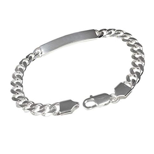 925 Sterling Silver 7mm ID Curb Chain Bracelet