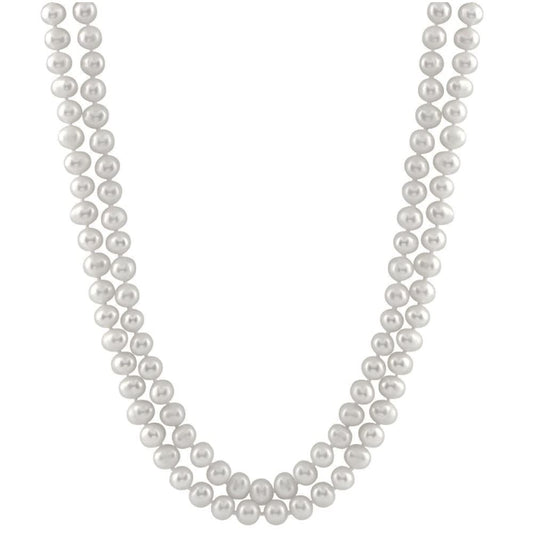 White 8-9mm Pearl 120cm Long Necklace