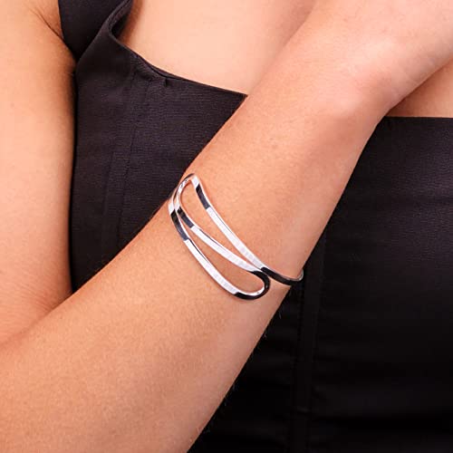 Chic Statement Silver Bangle | Women's 925 Sterling Silver Bracelet