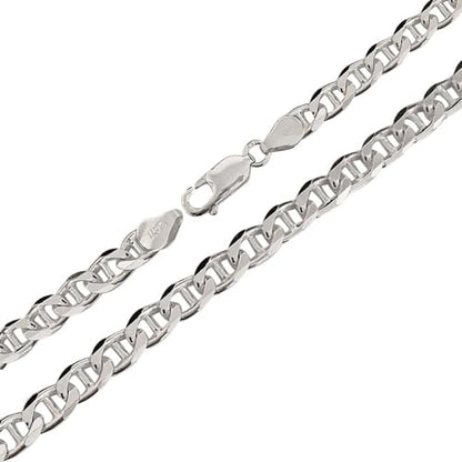 925 Sterling Silver 6.5mm Mariner Chain Necklace