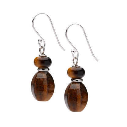 Tiger's Eye Dangle Drop Earrings