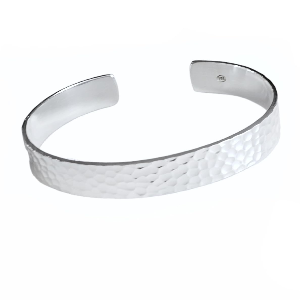 925 Sterling Silver Hammered Effect Bangle