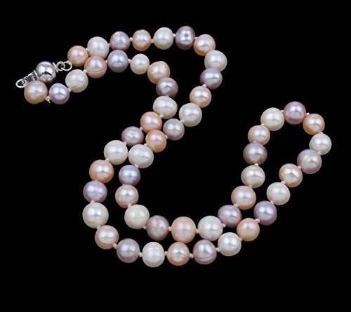 multicolour pearl necklace for women