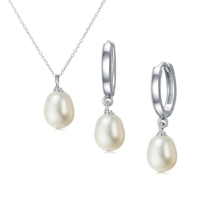 White Freshwater Pearl Jewelry Set for Women