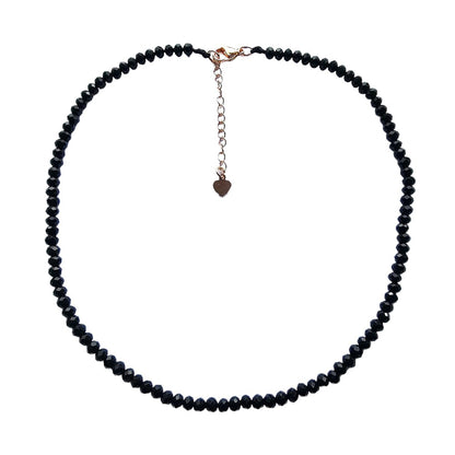 Black Gemstone Choker with Extender 