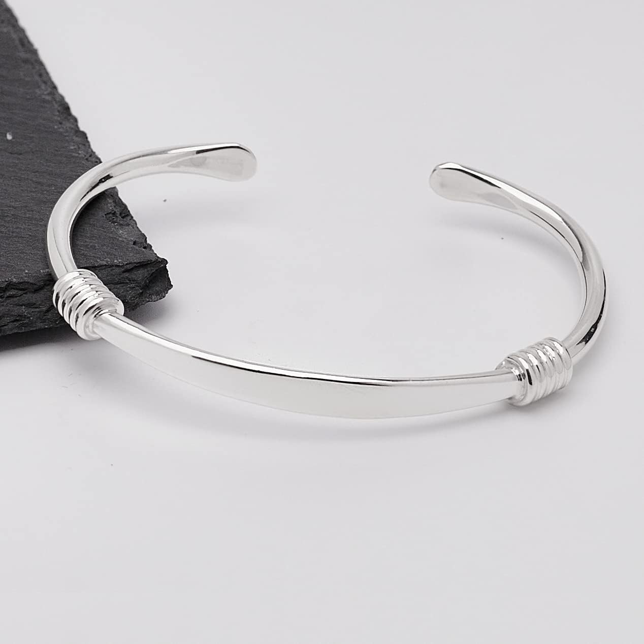 Plain 925 Solid Torque Bangle 