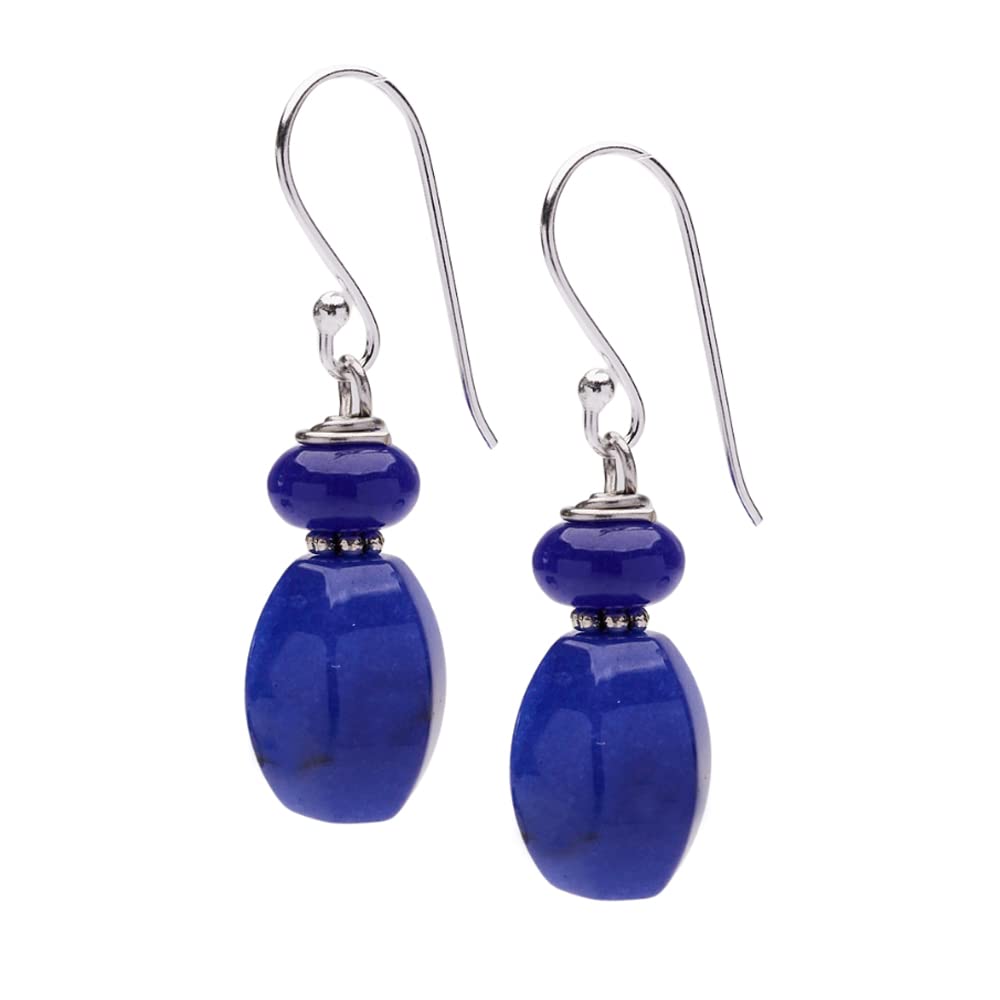 Royal blue Agate Dangle Drop Earrings