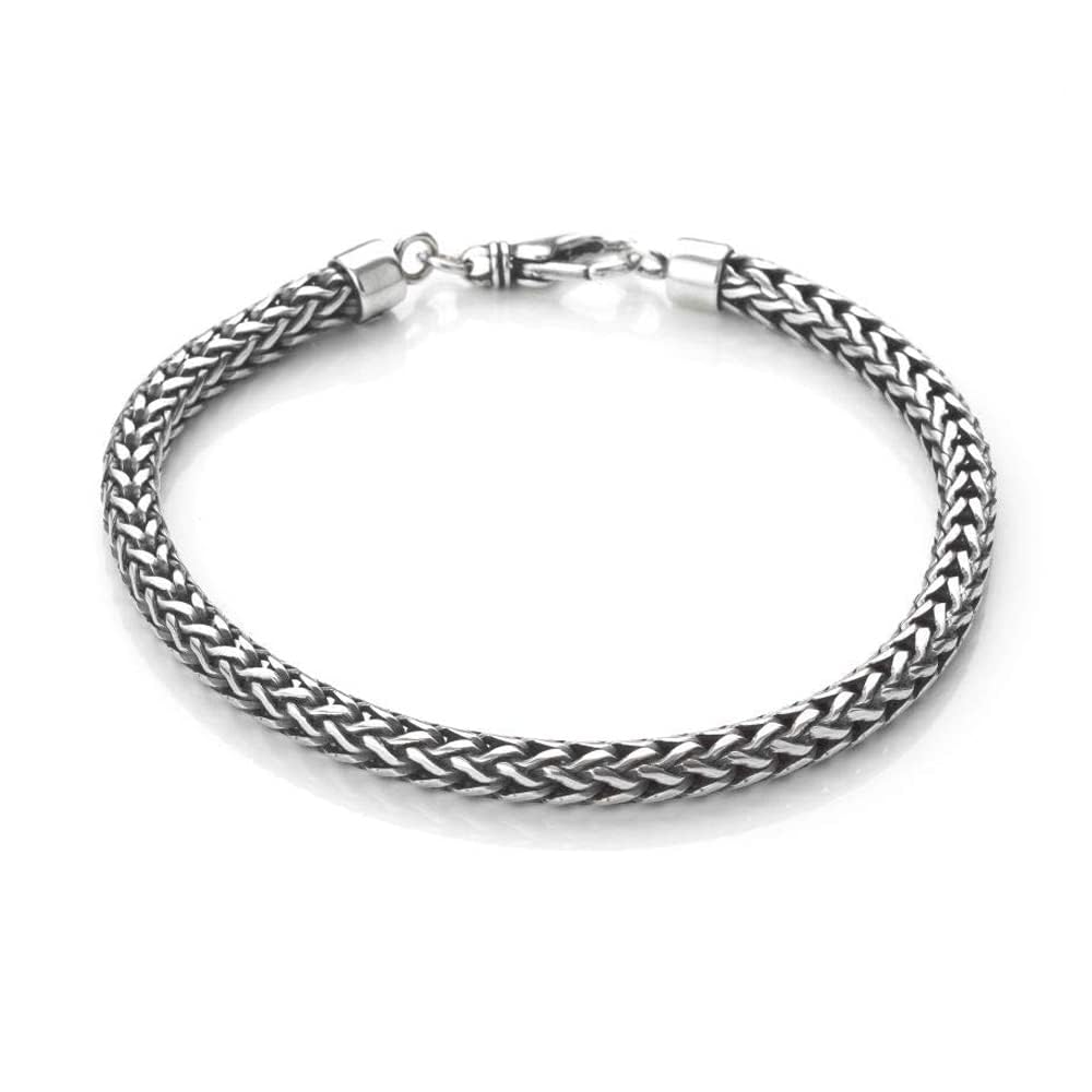 925 Sterling Silver Bali Style Chain Bracelet