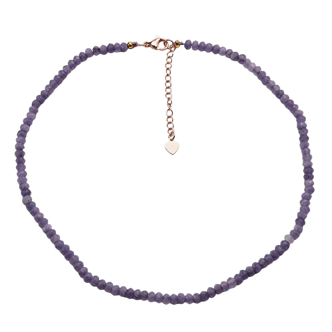 Lavender Jade Gemstone Choker with Extender 