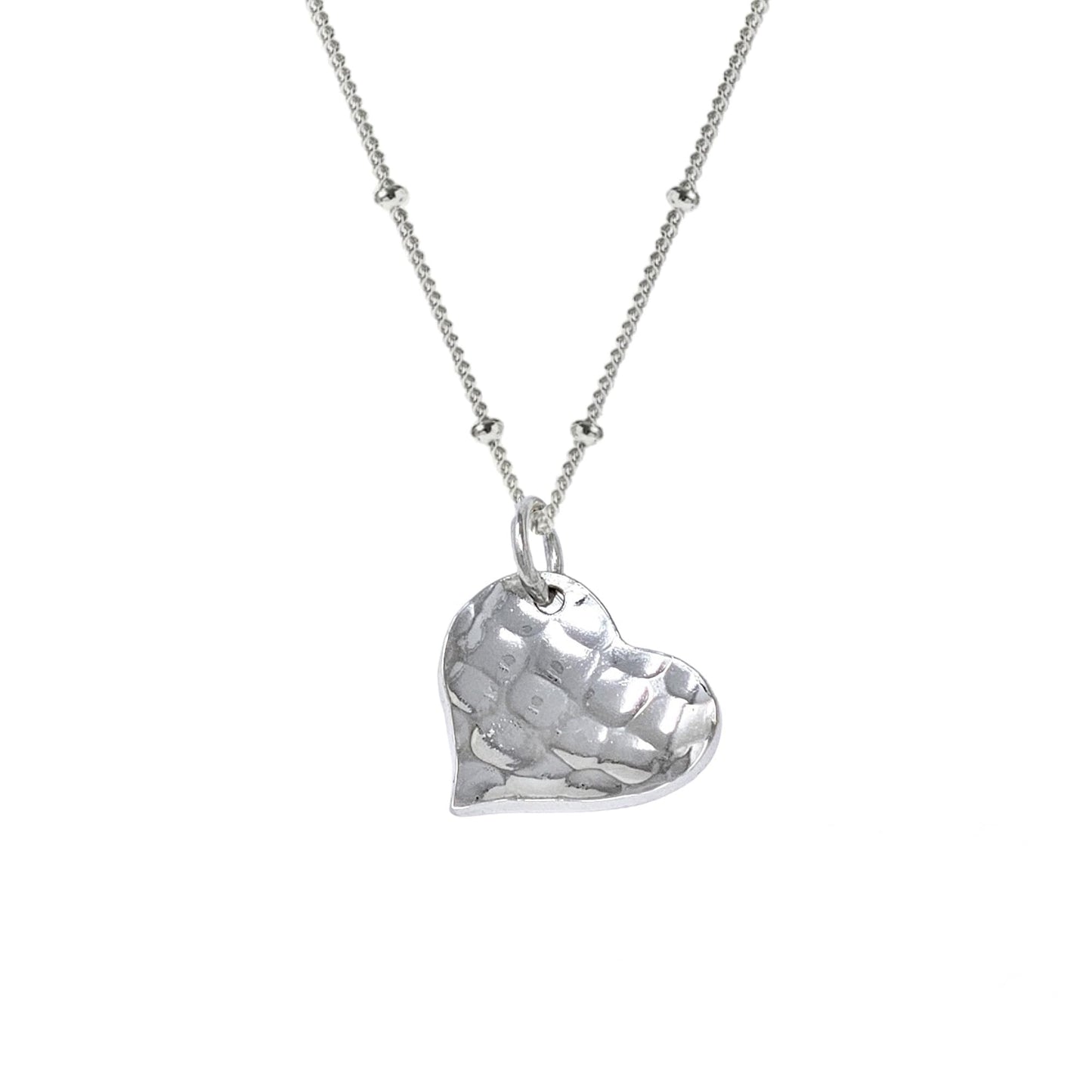 Hammered Heart Shaped Pendant