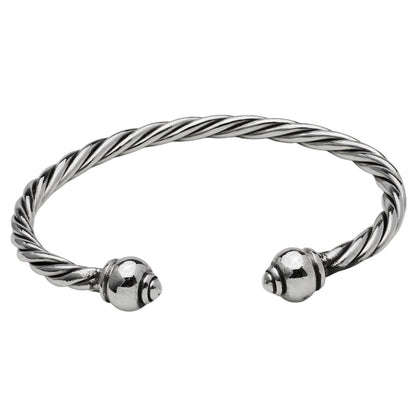 Rope Twisted Torque Bangle | Classic 925 Sterling Silver Bracelet for Men