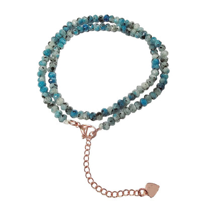 Blue Gemstone Choker with Extender 