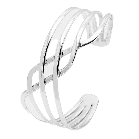 925 Sterling Silver Cross Bar Design Bangle