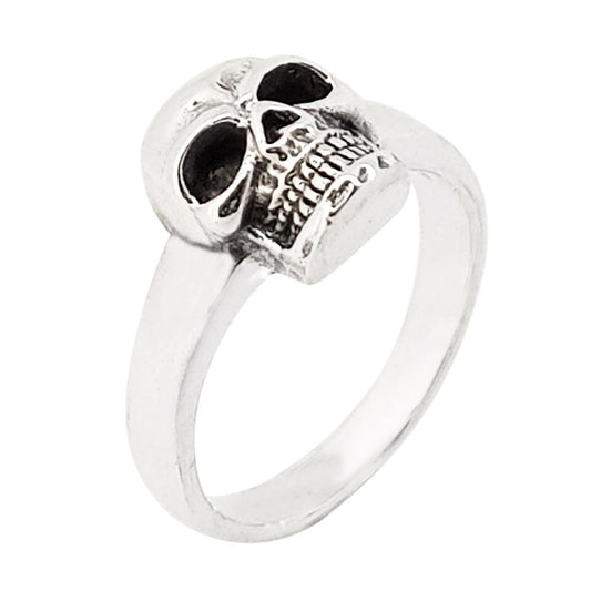 Skull Polished Band Ring | 925 Sterling Silver Ring for Men and Women, Sizes 8-14