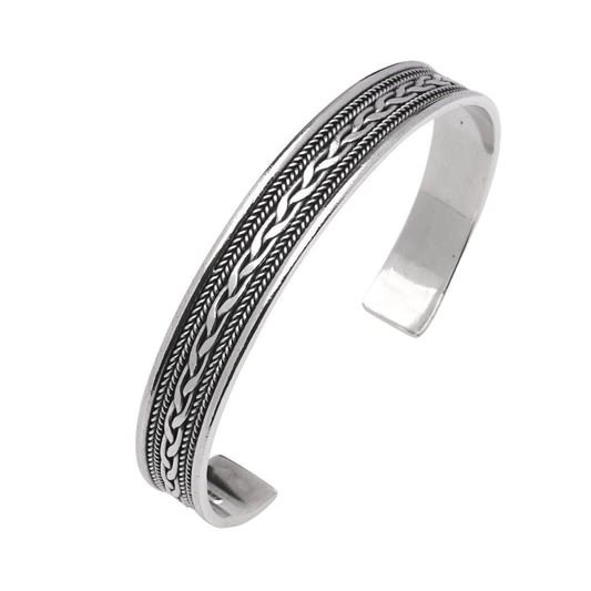 Cuff Bangle Bracelet | Solid 925 Sterling Silver Bracelet for Men