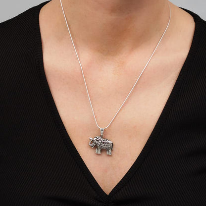 Elephant Pendant Necklace | 925 Sterling Silver Necklace for Women and Men