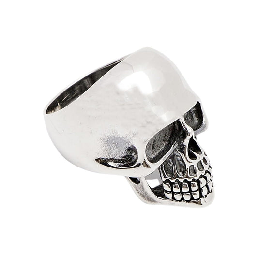 Men's Gothic Biker Skull Ring | Chunky 925 Sterling Silver Skeleton Band for Men