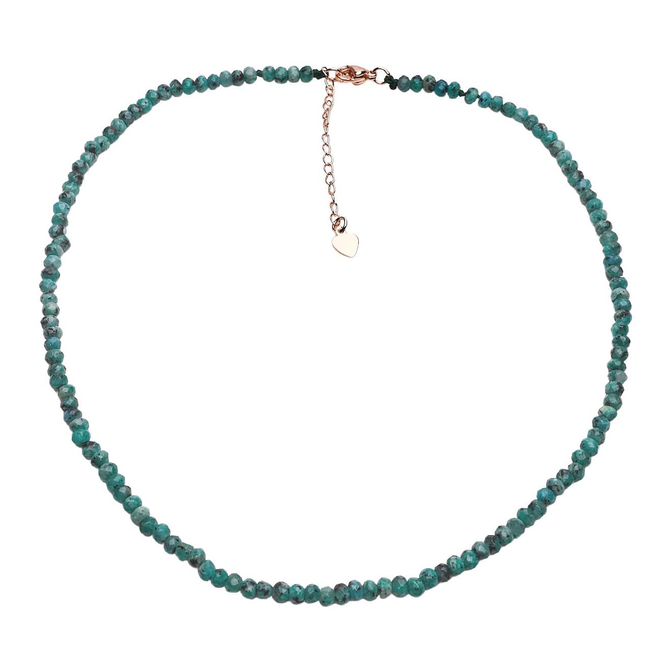 Green Gemstone Choker with Extender 