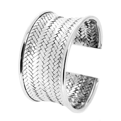 CHunky statement silver cuff for women girls