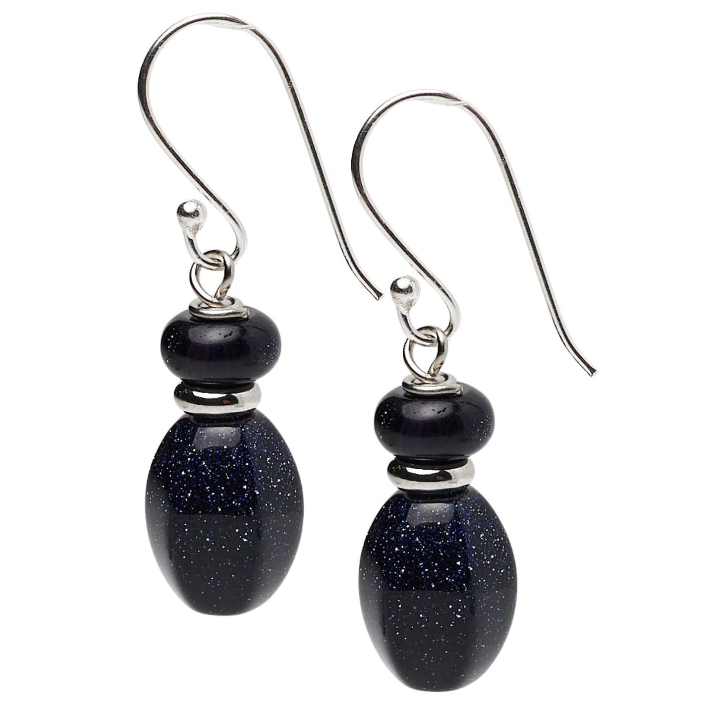 Blue Sandstone Dangle Drop Earrings