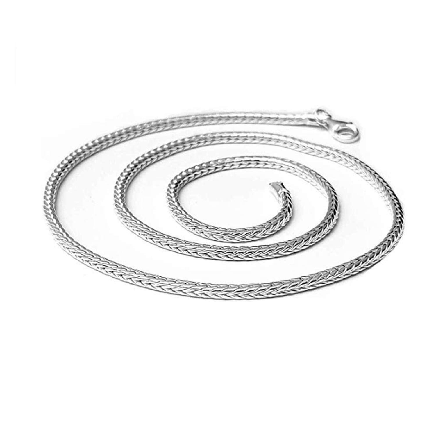 925 sterling Silver Foxtail Chain Necklace