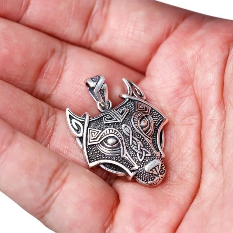 Wolf Head 925 sterling Silver Pendant 