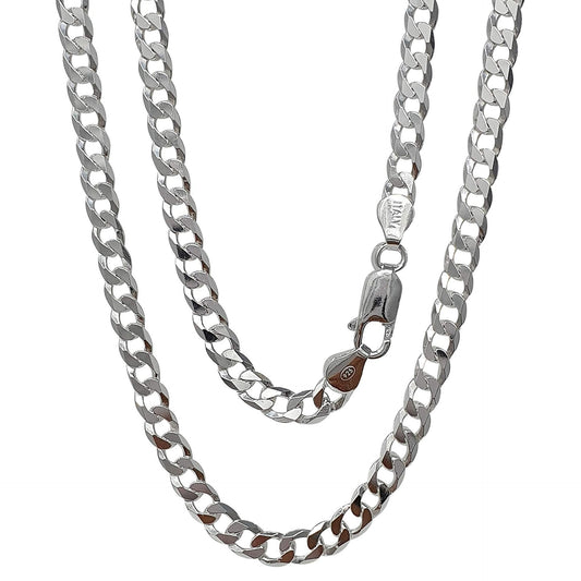 curb silver  chain for men