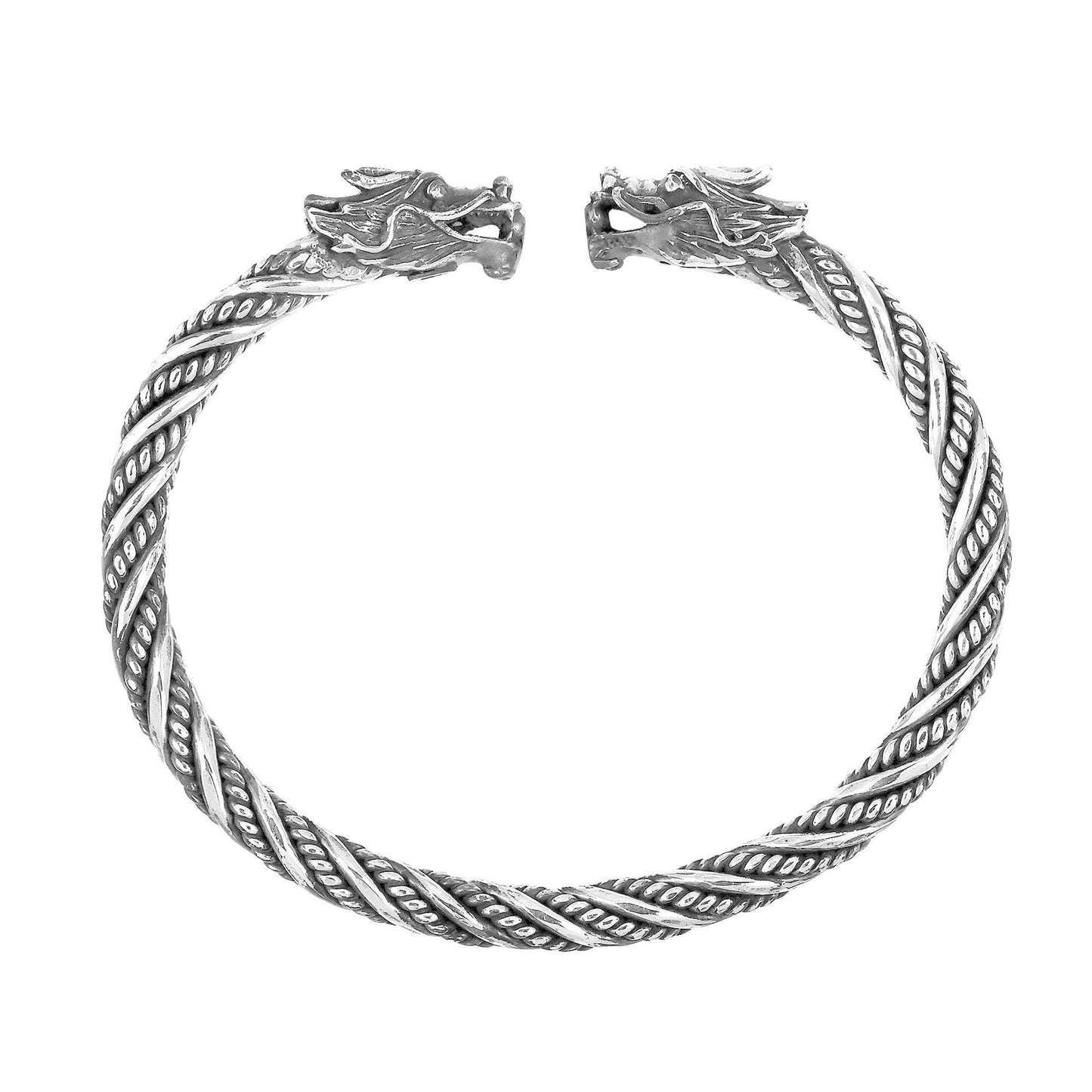 Dragon Torque Bangle 925 Sterling Silver