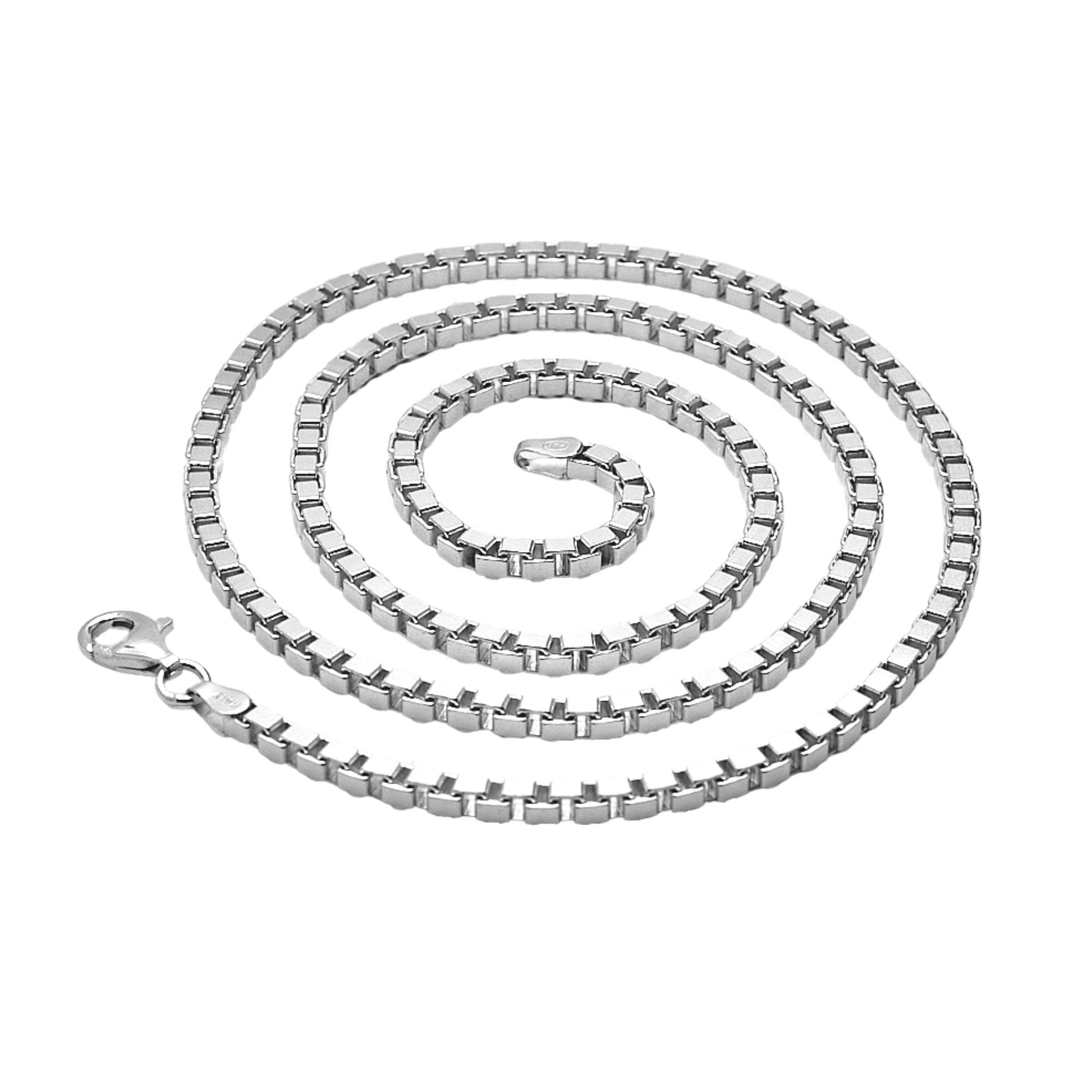 3mm 925 Sterling Silver Box Chain Necklace