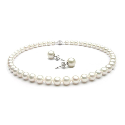 pearl necklace earrings set