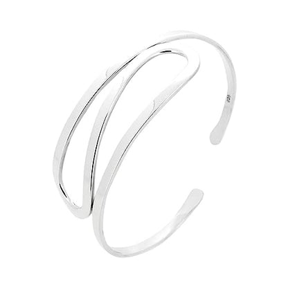 Chic Statement Silver Bangle | Women's 925 Sterling Silver Bracelet