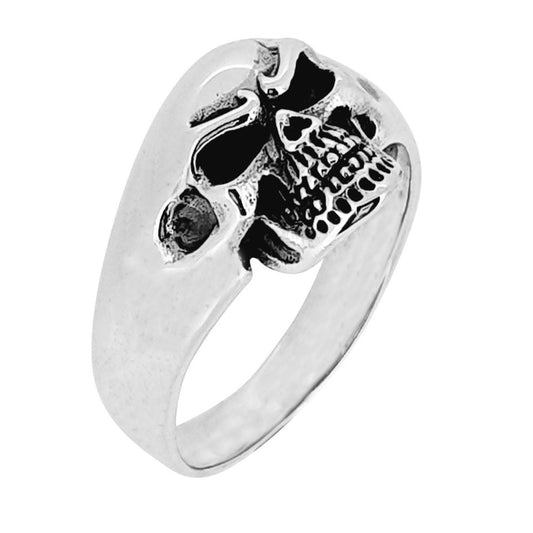 Skull Ring for Men | Chunky 925 Sterling Silver Biker Punk Design