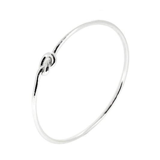 Knot Bangle Bracelet | 925 Sterling Silver for Women - 65mm Diameter