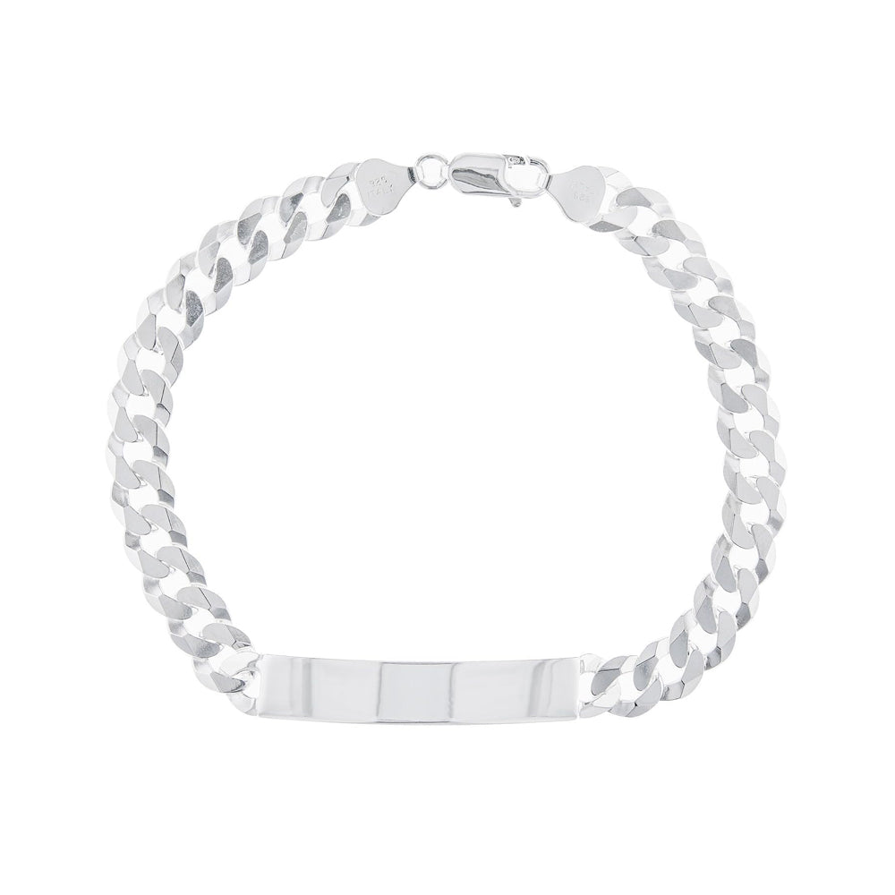 925 Sterling Silver 8mm ID Curb Chain Bracelet