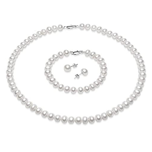 White Pearl Jewelry Set