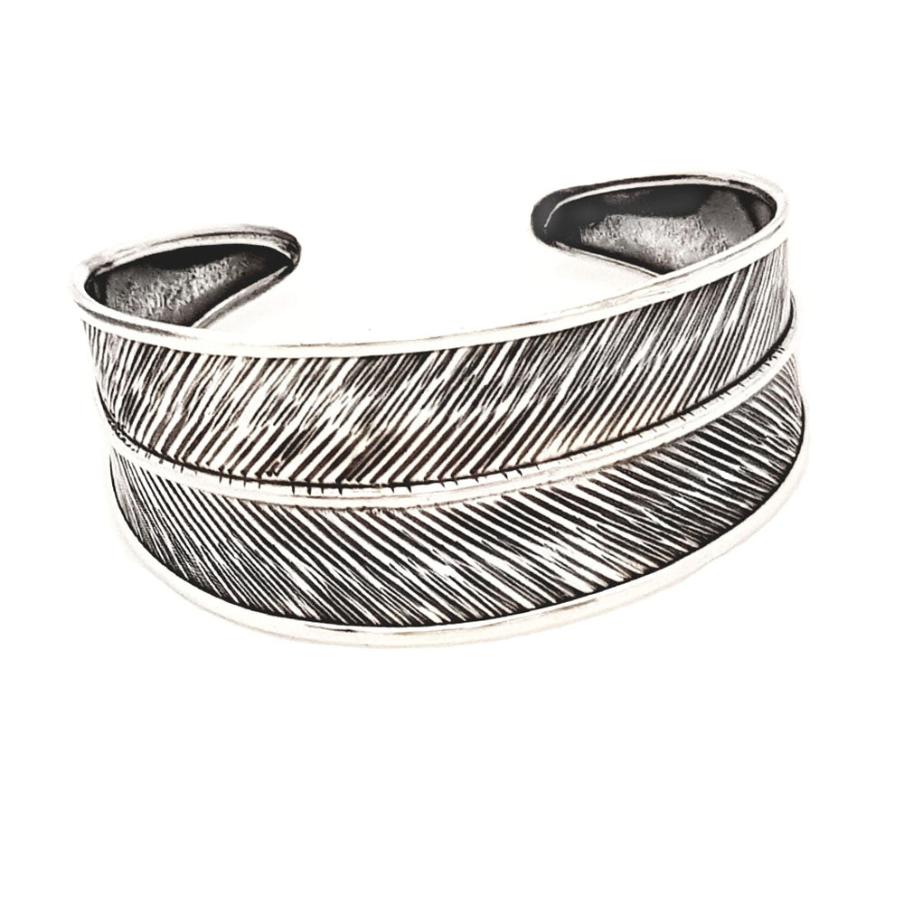 chunky silver cuff for women