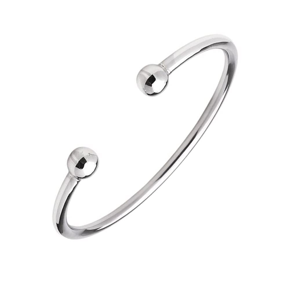 mens silver torque bangle